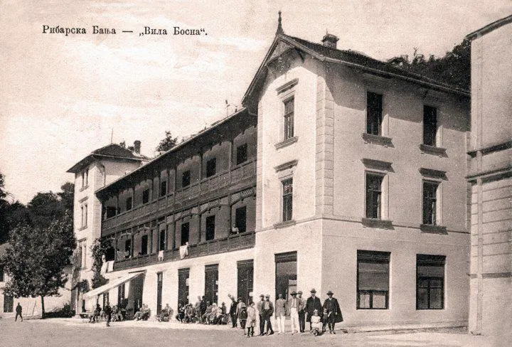 Ribarska Banja — arhivska razglednica, Vila Bosna